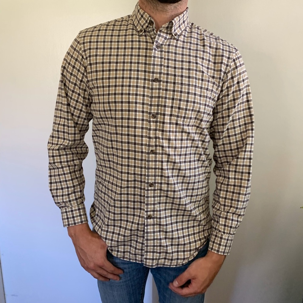 Eddie Bauer Plaid Button Down Men’s S